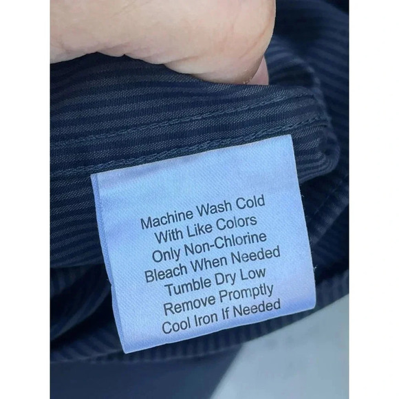 Egara Mens Non Iron Classic Fit Button Down Shirts Oversized Stripes Sz 3X/4XL - Picture 8 of 9